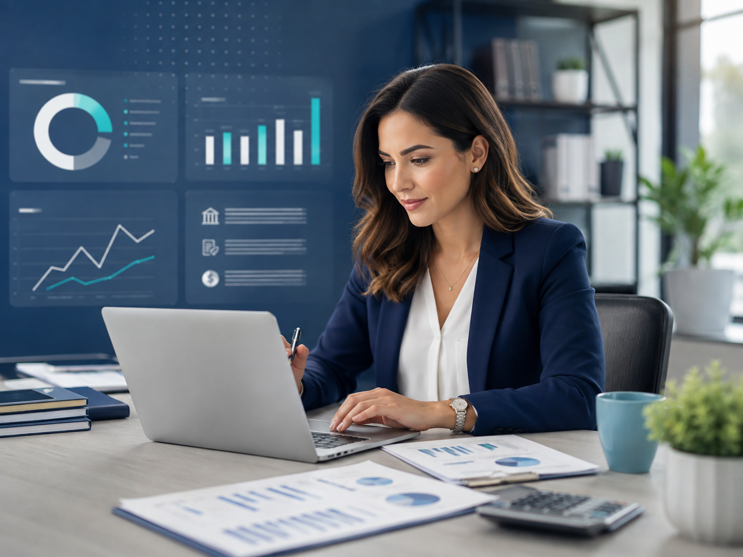 Finance professional ready to assist clients